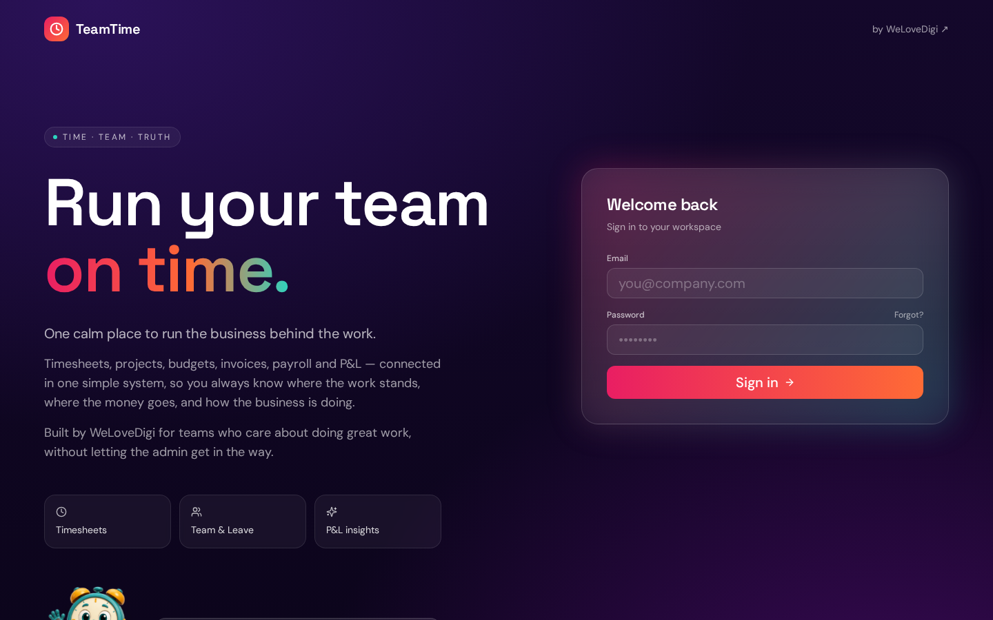 TeamTime screenshot